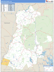 Grafton County, NH Zip Code Wall Map