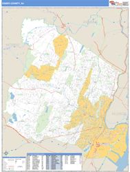 Essex County, NJ Zip Code Wall Map