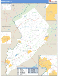 Warren County, NJ Zip Code Wall Map