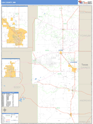 Lea County, NM Zip Code Wall Map