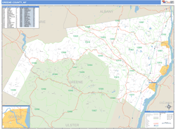 Greene County, NY Zip Code Wall Map