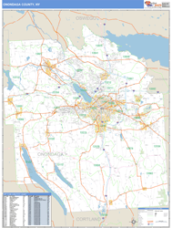 Onondaga County, NY Zip Code Wall Map