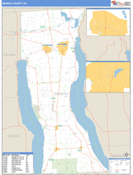 Seneca County, NY Zip Code Wall Map