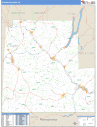 Steuben County, NY Wall Map