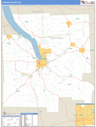 Tompkins County, NY Wall Map