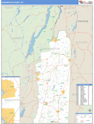 Washington County, NY Wall Map