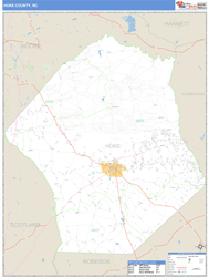 Hoke County, NC Zip Code Wall Map