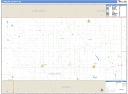 La Moure County, ND Wall Map