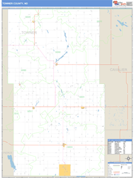 Towner County, ND Zip Code Wall Map