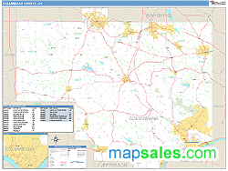 Columbiana County, OH Zip Code Wall Map