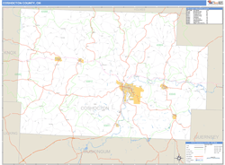 Coshocton County, OH Zip Code Wall Map