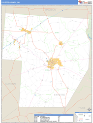 Fayette County, OH Zip Code Wall Map