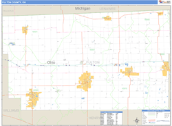 Fulton County, OH Wall Map