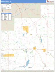 Geauga County, OH Zip Code Wall Map