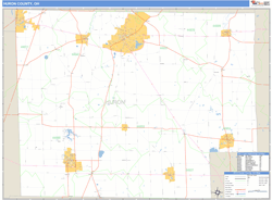 Huron County, OH Zip Code Wall Map