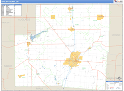 Shelby County, OH Wall Map