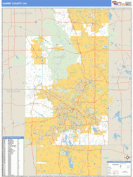 Summit County, OH Zip Code Wall Map