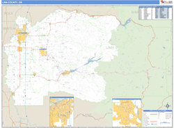 Linn County, OR Zip Code Wall Map