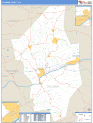 Columbia County, PA Wall Map