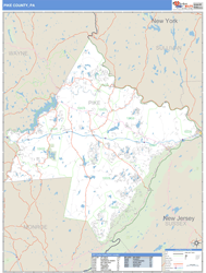 Pike County, PA Zip Code Wall Map