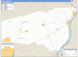 Snyder County, PA Wall Map