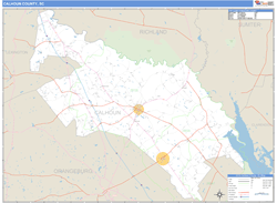 Calhoun County, SC Zip Code Wall Map