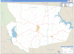 Fairfield County, SC Wall Map