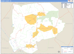 Grundy County, TN Zip Code Wall Map