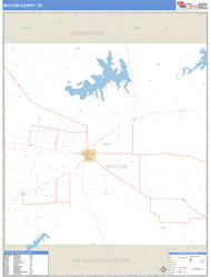 Baylor County, TX Wall Map