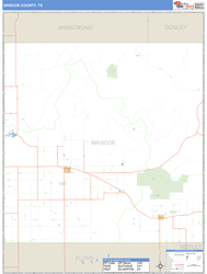 Briscoe County, TX Zip Code Wall Map