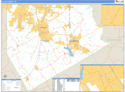 Ellis County, TX Zip Code Wall Map