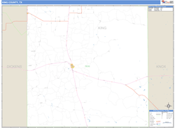 King County, TX Zip Code Wall Map