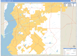 Rockwall County, TX Wall Map