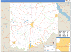 Upshur County, TX Zip Code Wall Map