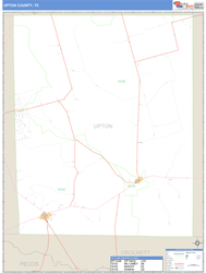 Upton County, TX Zip Code Wall Map