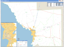 Webb County, TX Zip Code Wall Map