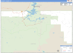 Daggett County, UT Zip Code Wall Map