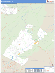 Botetourt County, VA Wall Map