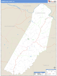 Cumberland County, VA Wall Map