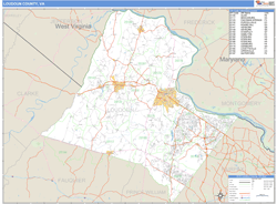 Loudoun County, VA Zip Code Wall Map