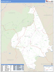 Nelson County, VA Wall Map