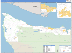 Clallam County, WA Wall Map