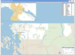 Whatcom County, WA Zip Code Wall Map