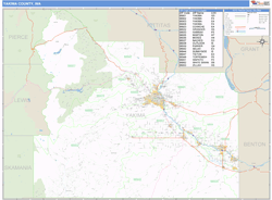 Yakima County, WA Zip Code Wall Map