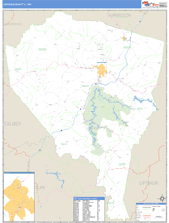 Lewis County, WV Zip Code Wall Map