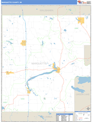 Marquette County, WI Zip Code Wall Map