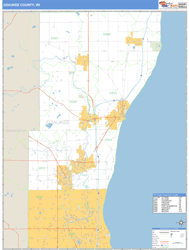 Ozaukee County, WI Zip Code Wall Map