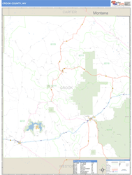 Crook County, WY Zip Code Wall Map