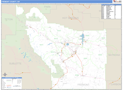 Fremont County, WY Wall Map