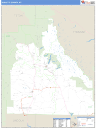 Sublette County, WY Wall Map